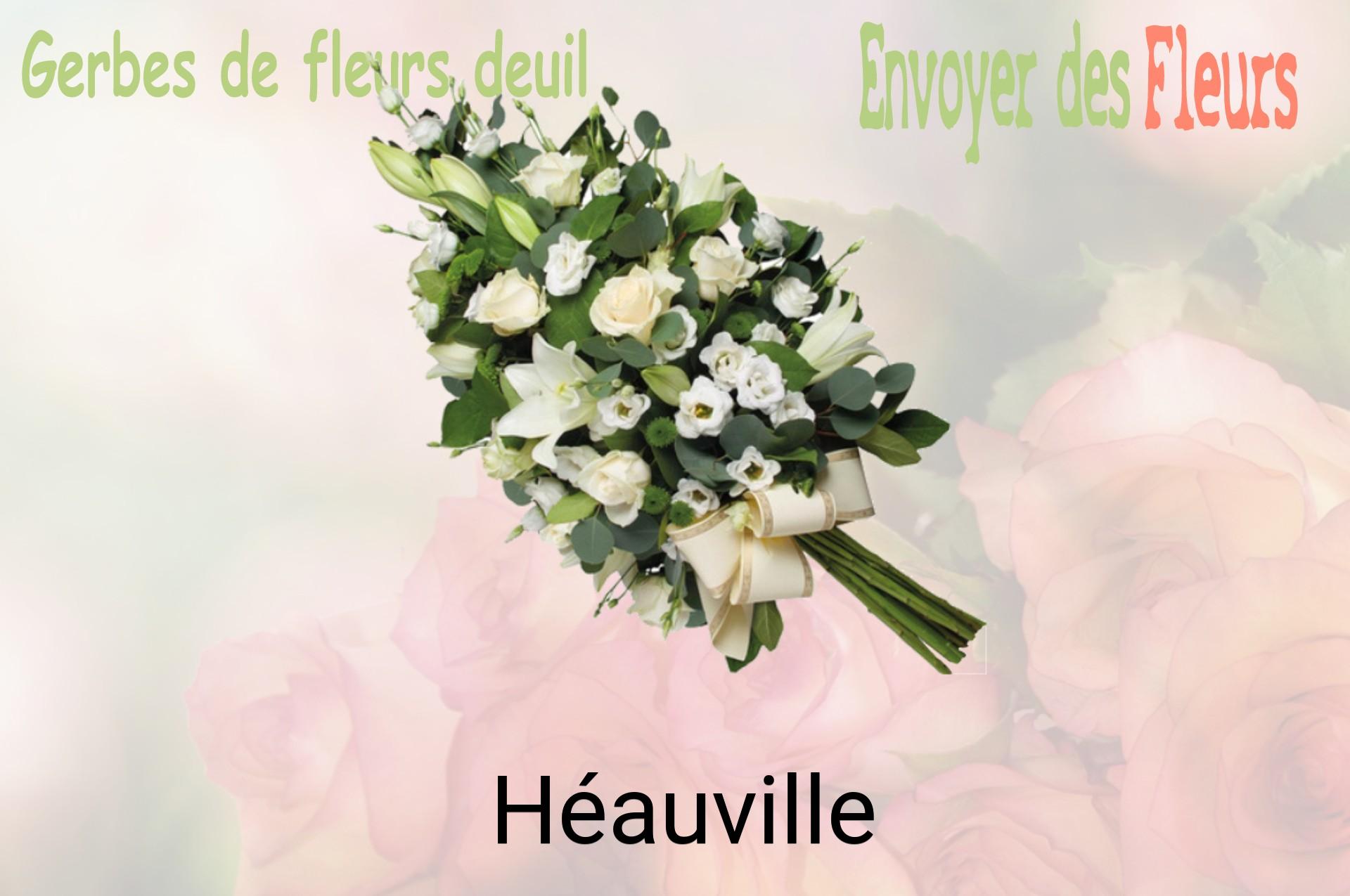 Gerbe de fleurs de deuil livrée à Héauville